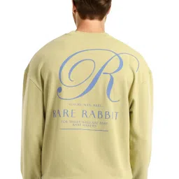 Rare Rabbit Green Boxy Fit Typography Sweatshirt image 2