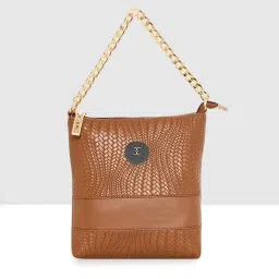 Esbeda Tan Textured Medium Shoulder Bag image 2