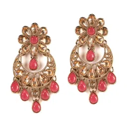 Aatmana Pink Kundan Gold-Plated Necklace Set for Women image 5