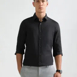 Arrow New York Black Beauty Cotton Slim Fit Shirt image 4