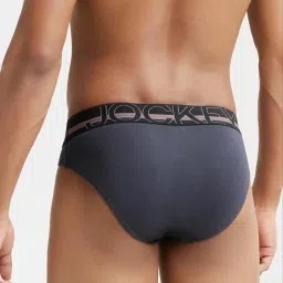 Jockey US17 Graphite Super Combed Cotton Rib Briefs with Ultrasoft Waistband - Pack of 2 image 2