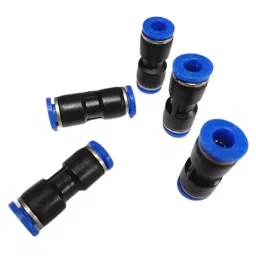 B K JAGAN & CO 6 X 6 mm Pneumatic Push Straight Union Connector (Pack of 5 Pcs) 1459 image 1