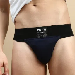 Zoiro Black & Navy Regular Fit Colour Block Briefs - Pack Of 2 image 2