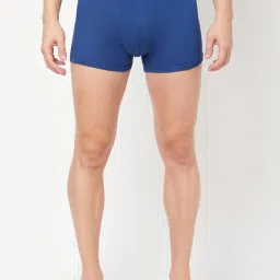 Zoiro Blue & Dark Denim Cotton Regular Fit Trunks - Pack Of 2 image 2