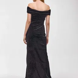 Cover Story Black Regular Fit Textured Dress image 2