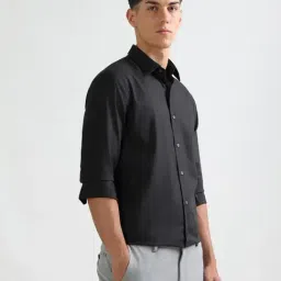 Arrow New York Black Beauty Cotton Slim Fit Shirt image 3