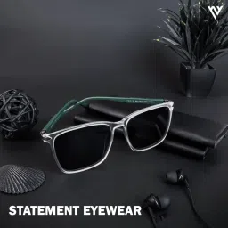 Voyage Black Wayfarer Polarised and UV Protected Lens Unisex Sunglasses image 2