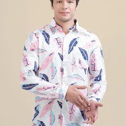 AMSWAN Men Floral Opaque Printed Casual Shirt-image-23