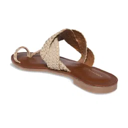 Forever Glam by Pantaloons Women's Beige Toe Ring Sandals image 5