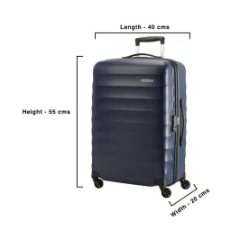 American Tourister Barcelona Blue Textured Hard Cabin Trolley Bag - 40 cm image 5