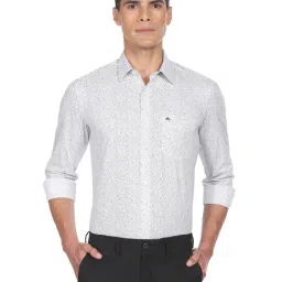 Arrow New York White Cotton Slim Fit Printed Shirts-image-24