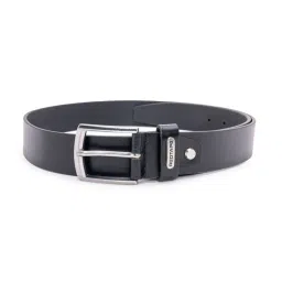 Red Tape Black Leather Waist Belt for Men image 2