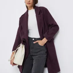 Styli Burgundy Polyester Regular Fit Jacket-picture-21