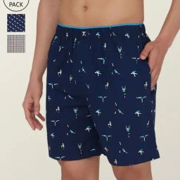 XYXX Multi Cotton Relaxed Fit Checks Boxers - Pack Of 3-picture-34