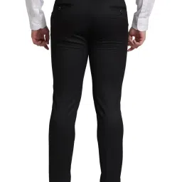 Park Avenue Black Super Slim Fit Trousers image 2