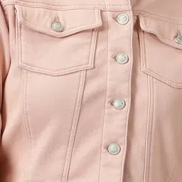 showoffff SHOWOFF Peach Regular Fit Denim Jacket image 5