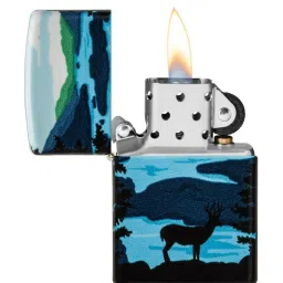 Zippo Multicolor Deer Landscape Design Brass Pocket Lighter image 5
