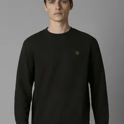 Louis Philippe Self Design Round Neck Pullover Sweatshirt-image-10
