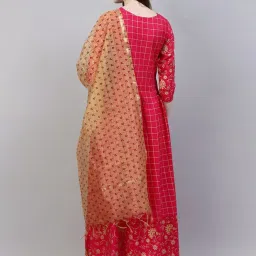 Stylum Pink Embroidered Kurta with Dupatta image 2