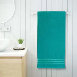 Welspun Quick Dry Sea Green Cotton 380 GSM Large Bath Towel-image-6