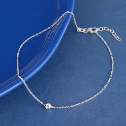 GIVA Love is Everywhere 92.5 Sterling Silver Minimal Beaded Anklet for Women & Girls (Single Anklet)-picture-17