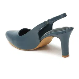 Elle Women's Blue Sling Back Stilettos image 5