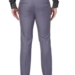 Park Avenue Grey Super Slim Fit Trousers image 2