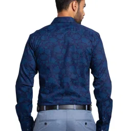 Park Avenue Blue Slim Fit Printed Shirt image 2