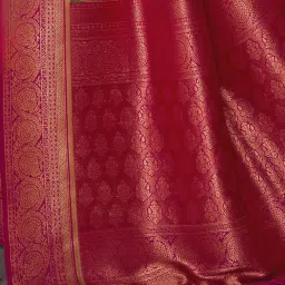 Saree Mall Orange & Pink Woven Saree With Unstitched Blouse image 5