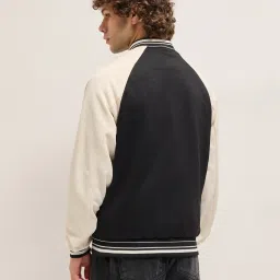 The Bear House Black Polyester Regular Fit Self Design Casual Jacket image 2