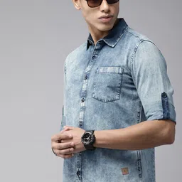 Roadster Men Blue Standard Casual Shirt-picture-37