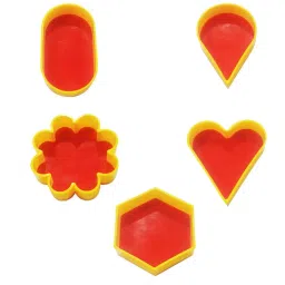 hazel DS Yellow Plastic Chocolate Moulds  - Set of 5 image 2