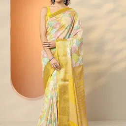 Libas Floral Silk Blend Handloom Saree-picture-24