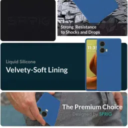 Sprig Back Cover for MOTO G85 5G (Blue) image 2