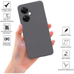 Sprig Liquid Silicone Back Cover for Oneplus Nord CE 3 Lite 5G (Grey) image 2