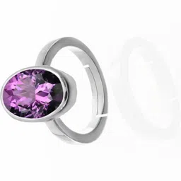 GenZcomplex Purple Brass Amethyst Finger Ring-picture-33