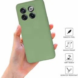 Sprig Liquid Silicone Back Cover for Oneplus 10T 5G (Green) image 2