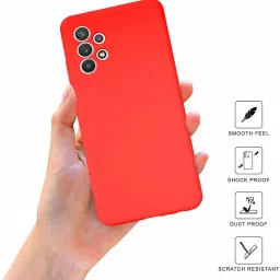 Sprig Liquid Silicone Back Cover for SAMSUNG Galaxy A32 (Red) image 2