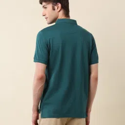 U.S. Polo Assn. Green Cotton Slim Fit Embroidered Polo T-Shirt image 2