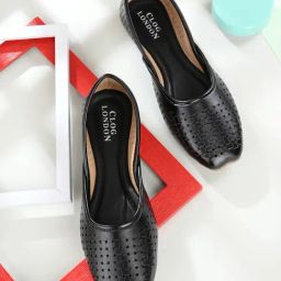 Clog London Women's Black Juttis-picture-9