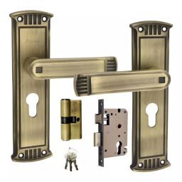 Atom 20.3 cm (8 inch) Zinc Brass Antique Finish Multicolor Door Lock Set, GLANZAC.Y-B/A.BSK-picture-30