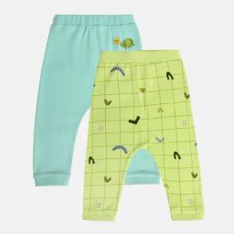 MINIKLUB Boys Green & Blue Printed Pants (Pack Of 2)-picture-22