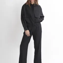 RAREISM Black Polyester Solid Long Sleeves Jacket image 5