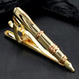 Peora Gold Plated Pen Shape Classic Tie Pin for Men-picture-10