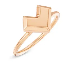 Kisna Diamond & Gold Jewellery 14k (585) Rose Gold Ring for Women-picture-36