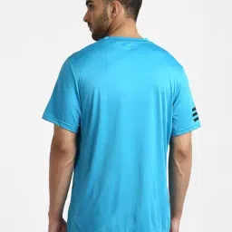 Adidas Turquoise Regular Fit Striped Sports T-Shirt image 2