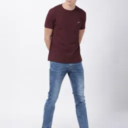 Crocodile Wine Cotton Regular Fit T-Shirt image 5