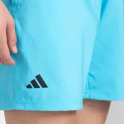 Adidas Blue Regular Fit Striped Shorts image 4