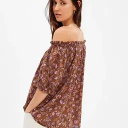 GAP Brown Floral Top image 3