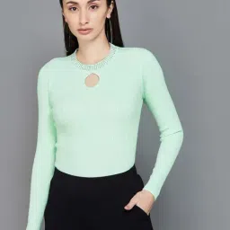 Code by Lifestyle Green Striped Top-picture-15